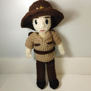 16.5" Rick Grimes Amigurumi The Walking Dead Doll